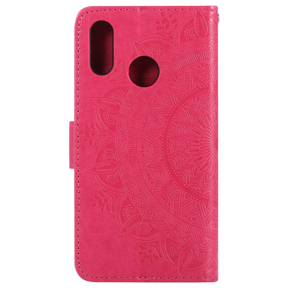 Plånboksfodral i PU-läder med tryckt mandalamönster till Huawei P20 Lite / Nova 3e