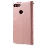 Imprint Butterfly Flower Leather Wallet Stand Flip Case for Huawei P Smart / Enjoy 7S