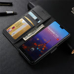 LC.IMEEKE Wallet Leather Stand Case for Huawei P20 Pro Dual Sided Magnetic Clasp Cover Case