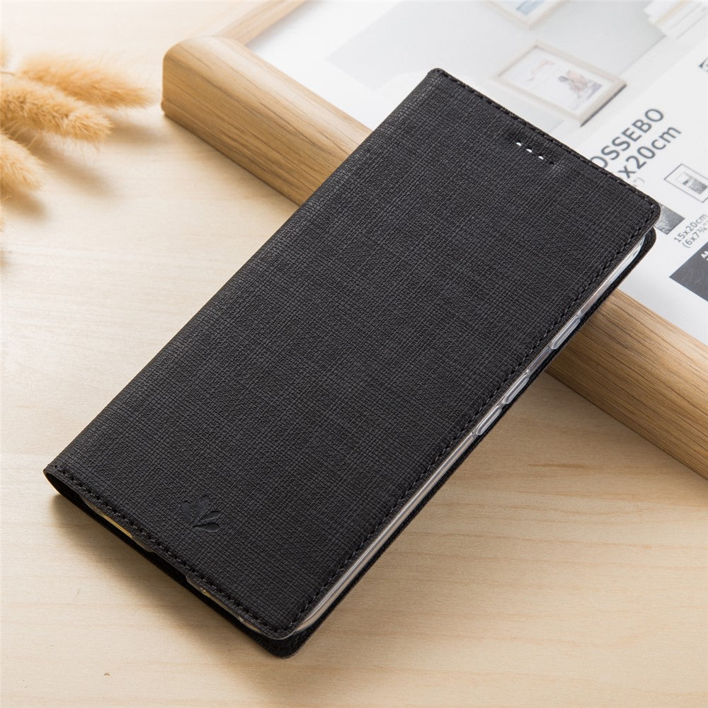 VILI DMX Autoabsorberande Korthållare Läderfodral för Huawei P20 Lite / Nova 3e