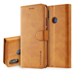 LC.IMEEKE Leather Mobile Phone Case for Huawei P20 Lite/Nova 3e with Reversible Magnetic Clasp Wallet Stand Functions