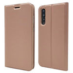 Magnetic Adsorption Leather Stand Phone Casing with Card Slot for Huawei P20 Pro