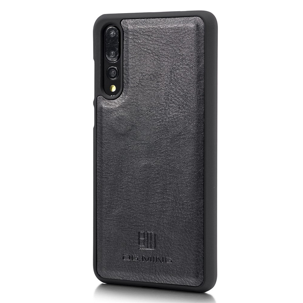 DG.MING For Huawei P20 Pro Detachable 2-in-1 Anti-scratch Split Leather Wallet Shell + PC Back Case