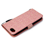 Imprint Leaf Leather Stand Wallet Phone Shell for Huawei Y5 (2018) / Y5 Prime (2018) / Honor 7s / Play 7