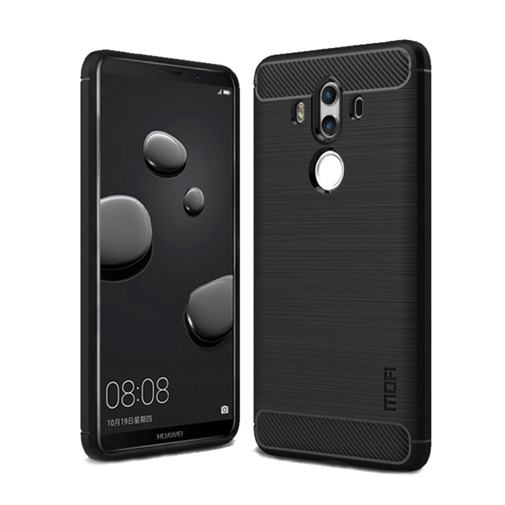 MOFI Kolfiberstruktur Borstad TPU Skyddande Mobilskal för Huawei Mate 10 Pro
