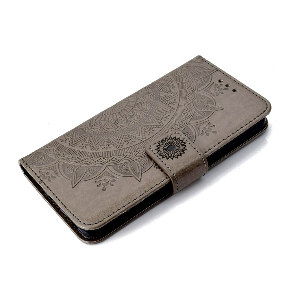 Läderfodral med Mandala-mönster till Huawei Y5 (2017) / Y6 (2017)