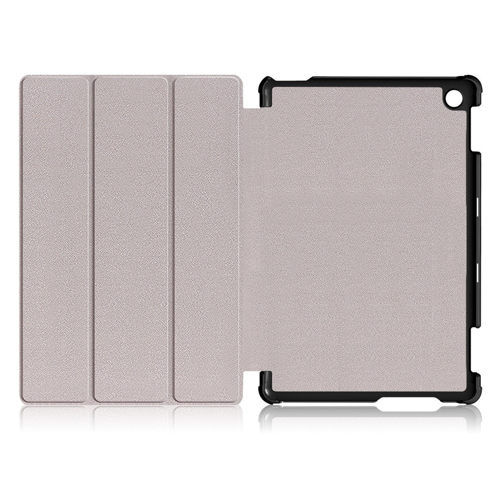 For Huawei Mediapad M5 Lite 10.1 Tri-fold Stand Auto-wake / sleep Smart Leather Case