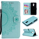 Läderfodral med plånboksfodral och totemmönster till Huawei Mate 20 Lite