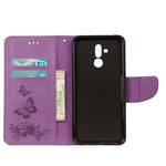 Imprint Butterfly Flower Wallet Leather Magnetic Case for Huawei Mate 20 Lite / Maimang 7