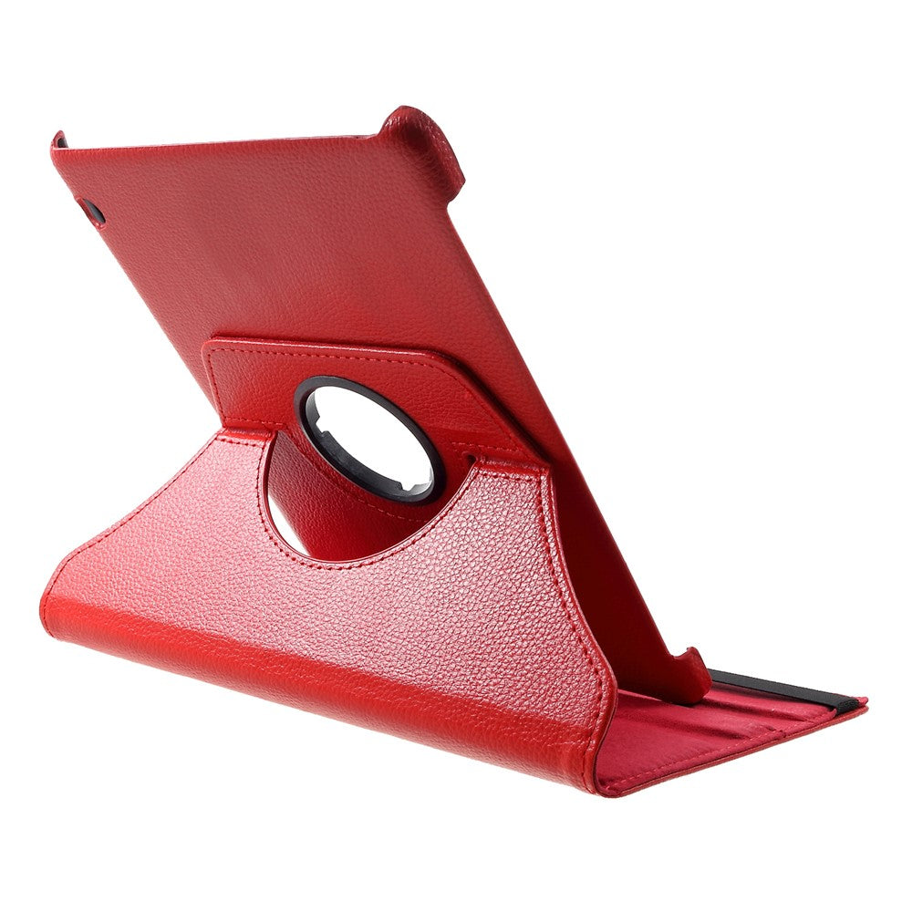 Litchi Skin Leather Shell Cover Case with 360-Degree Rotating Stand for Huawei Mediapad T5 10