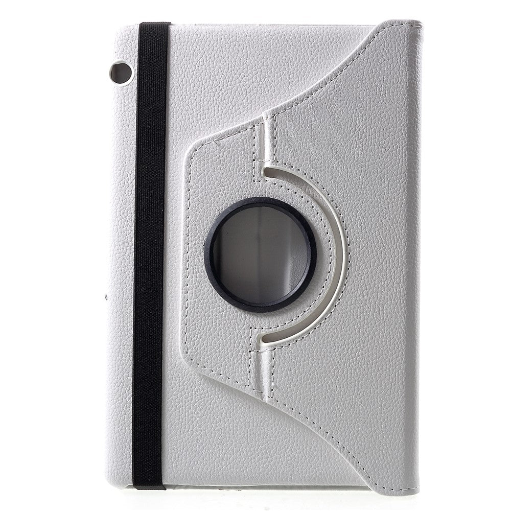 Litchi Skin Leather Shell Cover Case with 360-Degree Rotating Stand for Huawei Mediapad T5 10