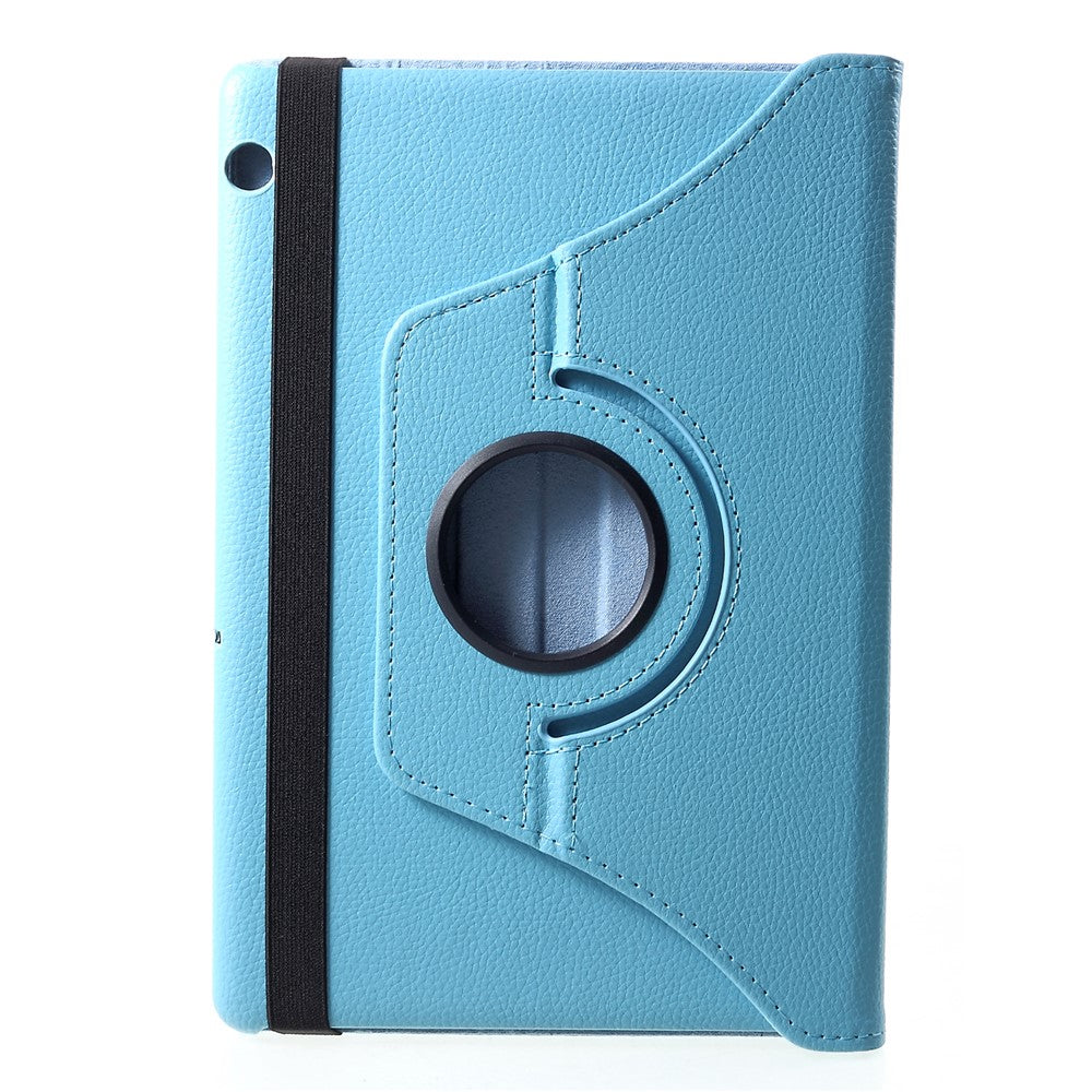 Litchi Skin Leather Shell Cover Case with 360-Degree Rotating Stand for Huawei Mediapad T5 10
