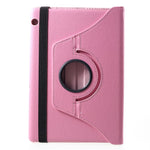 Litchi Skin Leather Shell Cover Case with 360-Degree Rotating Stand for Huawei Mediapad T5 10