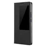 VILI DMX Window View Cross Texture Leather Stand Cover for Huawei Mate 20 Pro