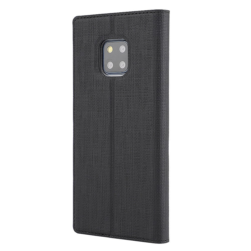 VILI DMX Window View Cross Texture Leather Stand Cover for Huawei Mate 20 Pro
