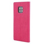 VILI DMX Window View Cross Texture Leather Stand Cover for Huawei Mate 20 Pro