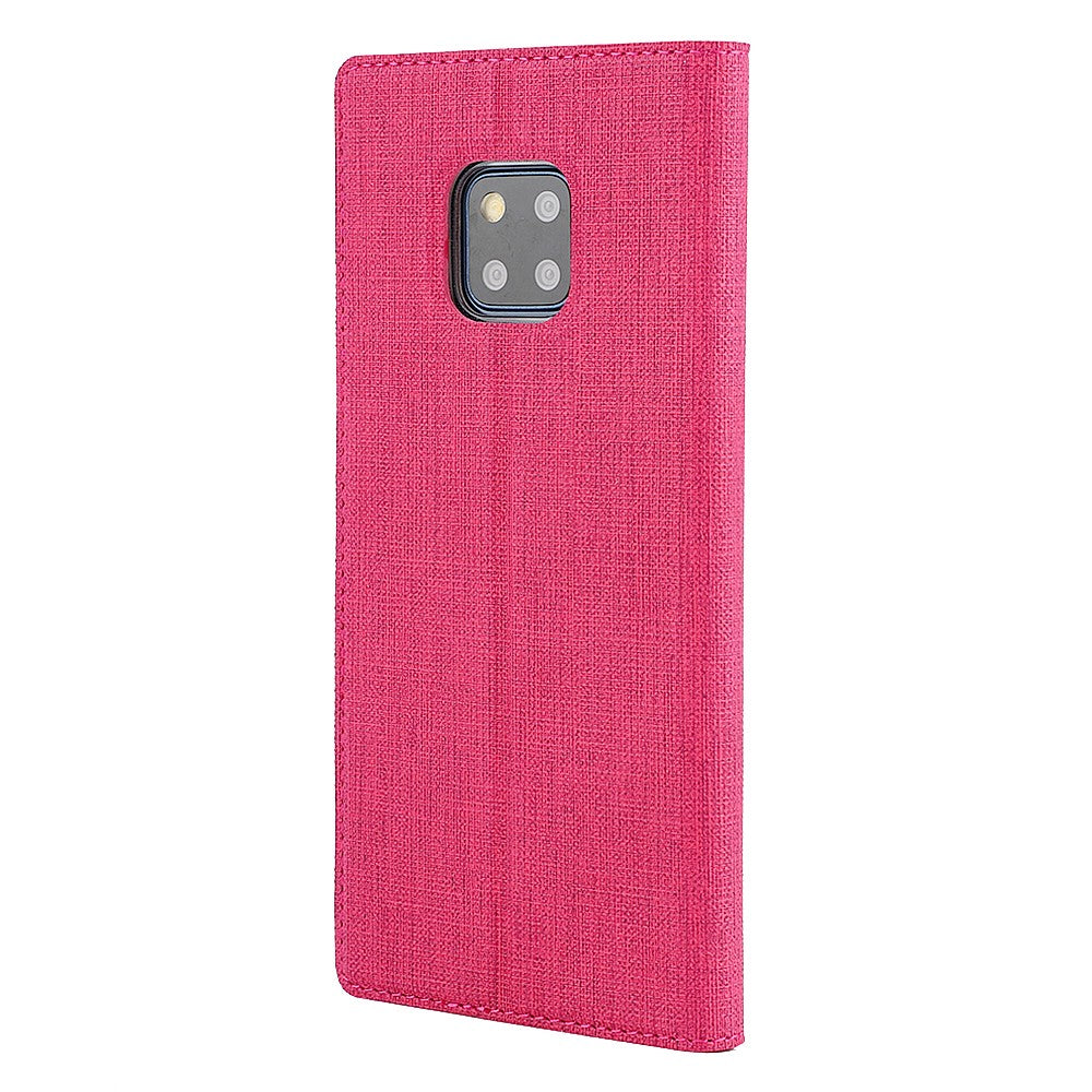 VILI DMX Window View Cross Texture Leather Stand Cover for Huawei Mate 20 Pro
