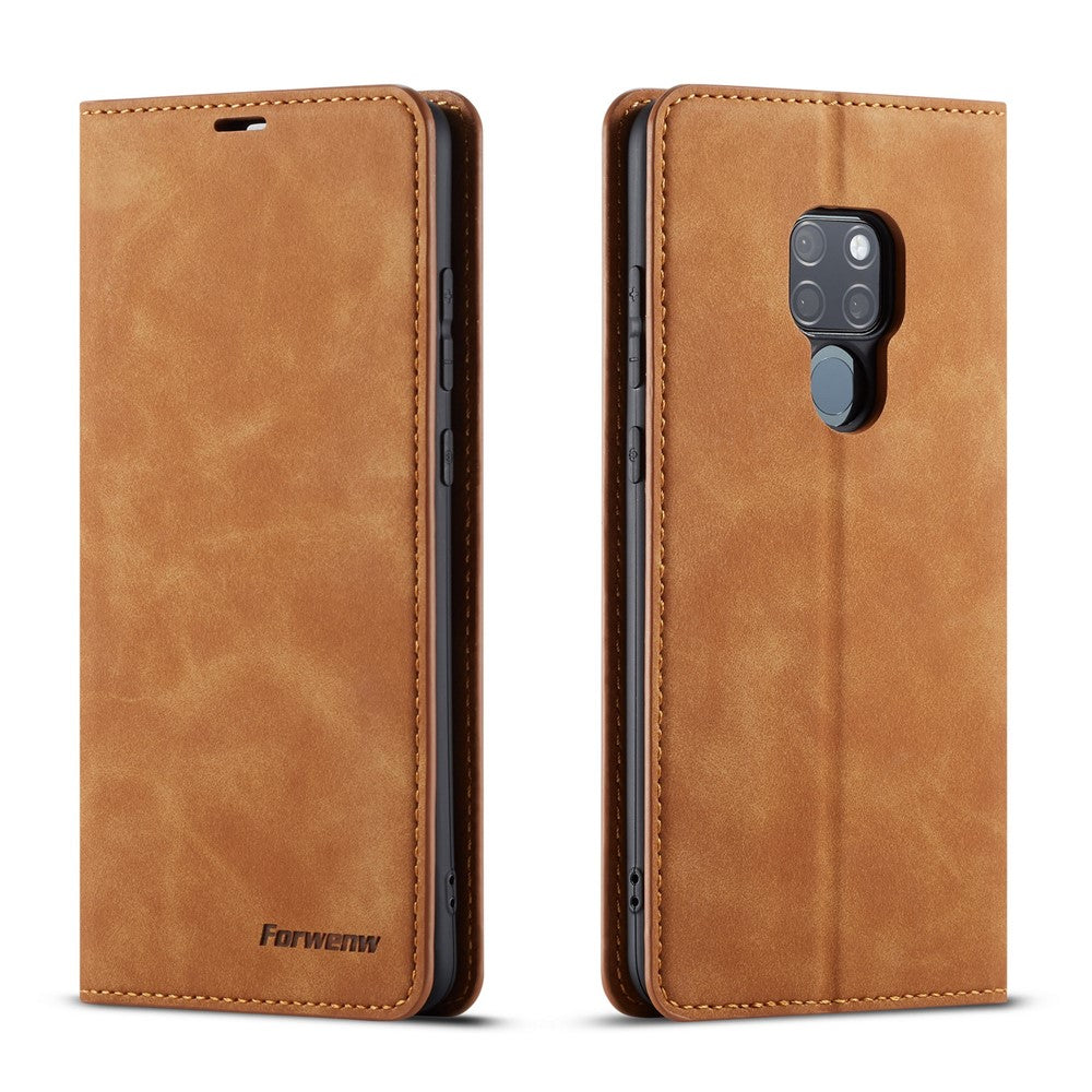 FORWENW Fantasy Series Magnetiskt Silkeslent Läderplånboksfodral för Huawei Mate 20
