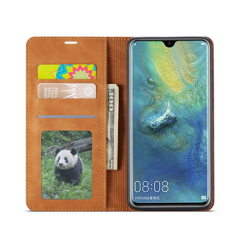 FORWENW Fantasy Series Magnetiskt Silkeslent Läderplånboksfodral för Huawei Mate 20