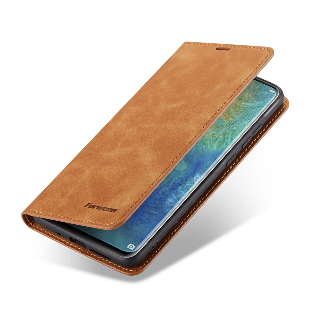 FORWENW Fantasy Series Magnetiskt Silkeslent Läderplånboksfodral för Huawei Mate 20