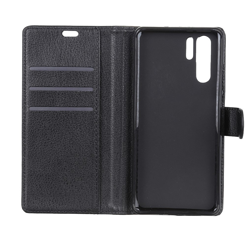 Litchi Skin Plånboksfodral i Läder till Huawei P30 Pro