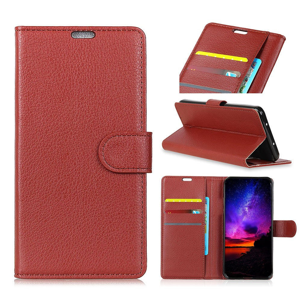 Litchi Skin Plånboksfodral i Läder till Huawei P30 Pro