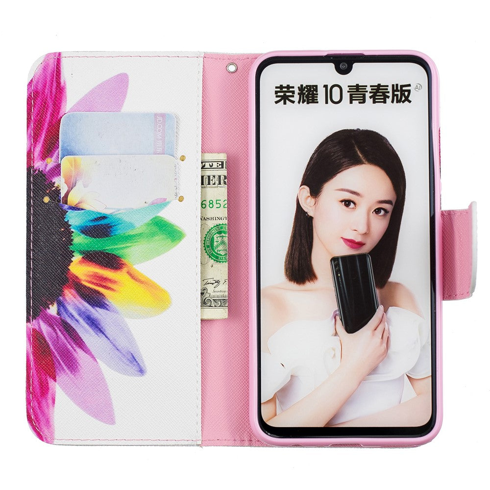 Mönstertryck i PU-läder för Huawei P Smart (2019) / Honor 10 Lite