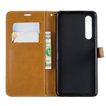 Two-tone Jean Cloth PU Leather Flip Mobile Phone Case for Huawei P30