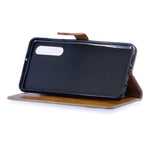 Two-tone Jean Cloth PU Leather Flip Mobile Phone Case for Huawei P30