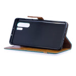 Two-tone Jean Cloth PU Leather Flip Cell Phone Case for Huawei P30 Pro
