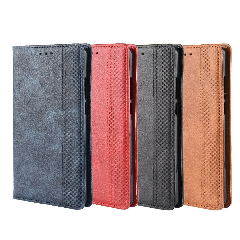 Vintage Style Magnetic Closue Leather Wallet Stand Phone Shell Case for Huawei P30 Pro