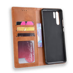 Vintage Style Magnetic Closue Leather Wallet Stand Phone Shell Case for Huawei P30 Pro