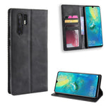 Vintage Style Magnetic Closue Leather Wallet Stand Phone Shell Case for Huawei P30 Pro
