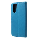 Imprint Butterfly Flower Wallet Stand Leather Accessory Case for Huawei P30 Pro