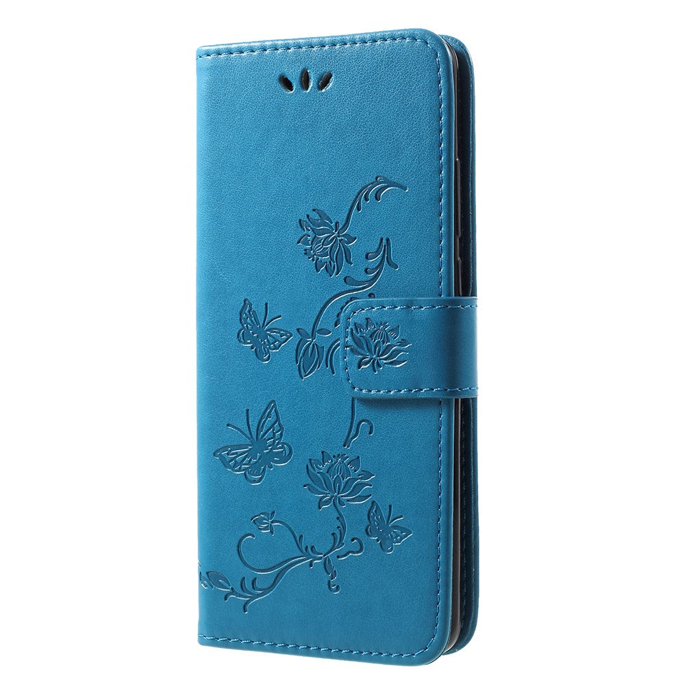 Imprint Butterfly Flower Wallet Stand Leather Accessory Case for Huawei P30 Pro
