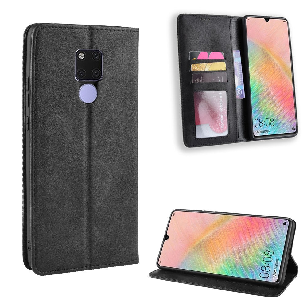 Plånboksfodral i läder i vintagestil till Huawei Mate 20 X