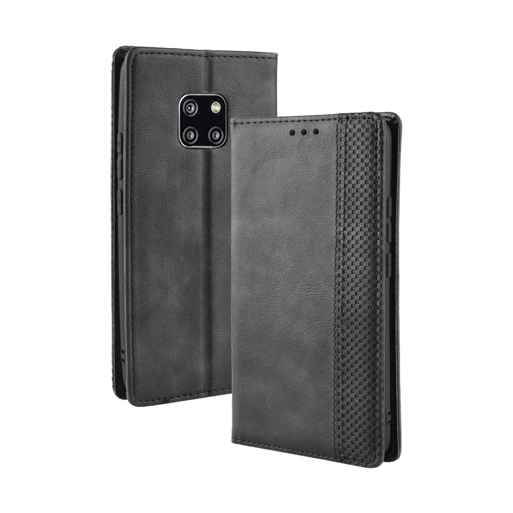 Självabsorberande plånboksfodral i läder i vintagestil för Huawei Mate 20 Pro