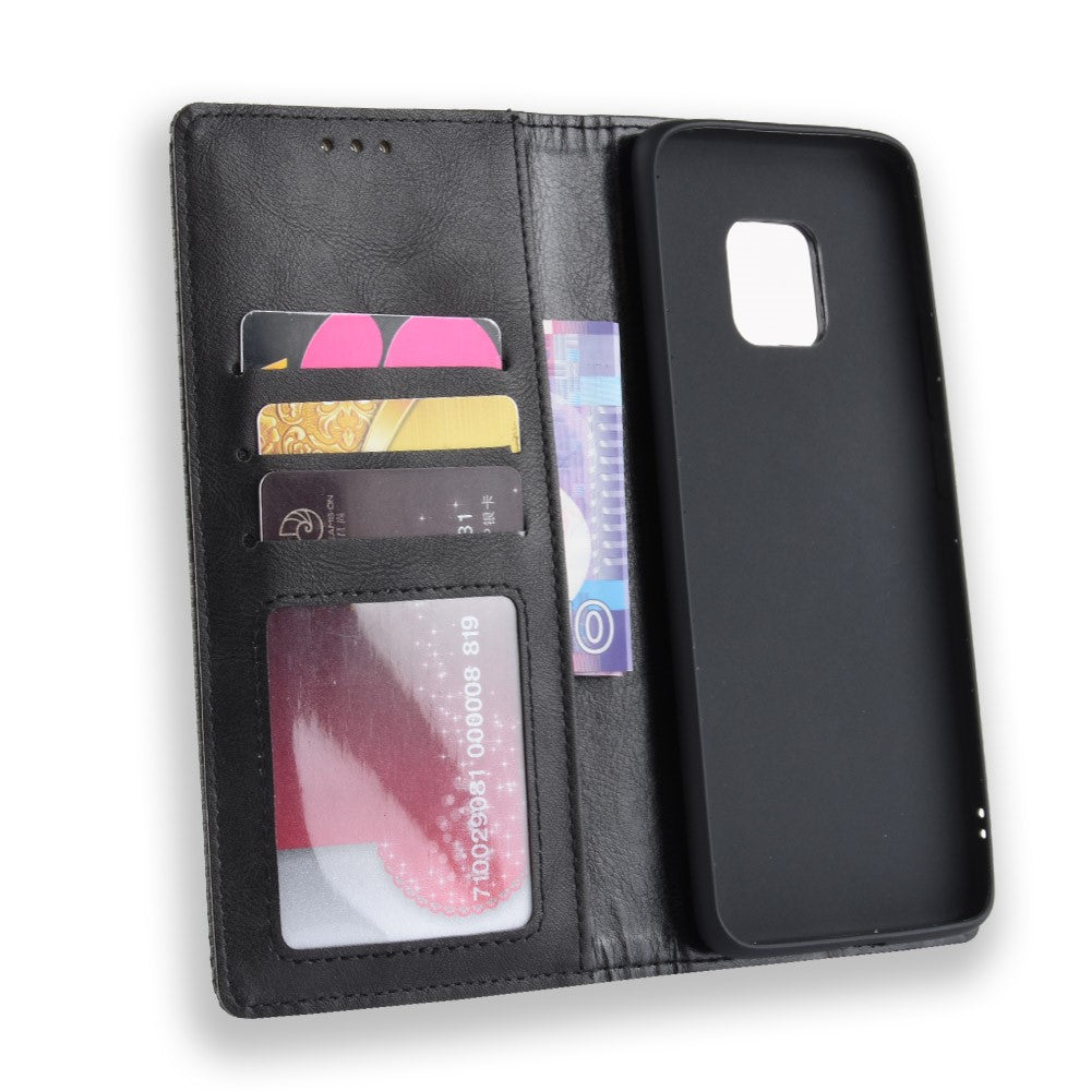 Självabsorberande plånboksfodral i läder i vintagestil för Huawei Mate 20 Pro