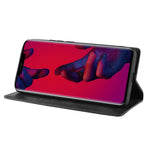 Självabsorberande plånboksfodral i läder i vintagestil för Huawei Mate 20 Pro