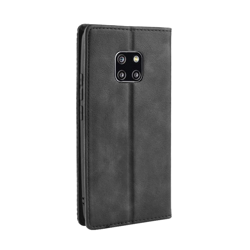 Självabsorberande plånboksfodral i läder i vintagestil för Huawei Mate 20 Pro
