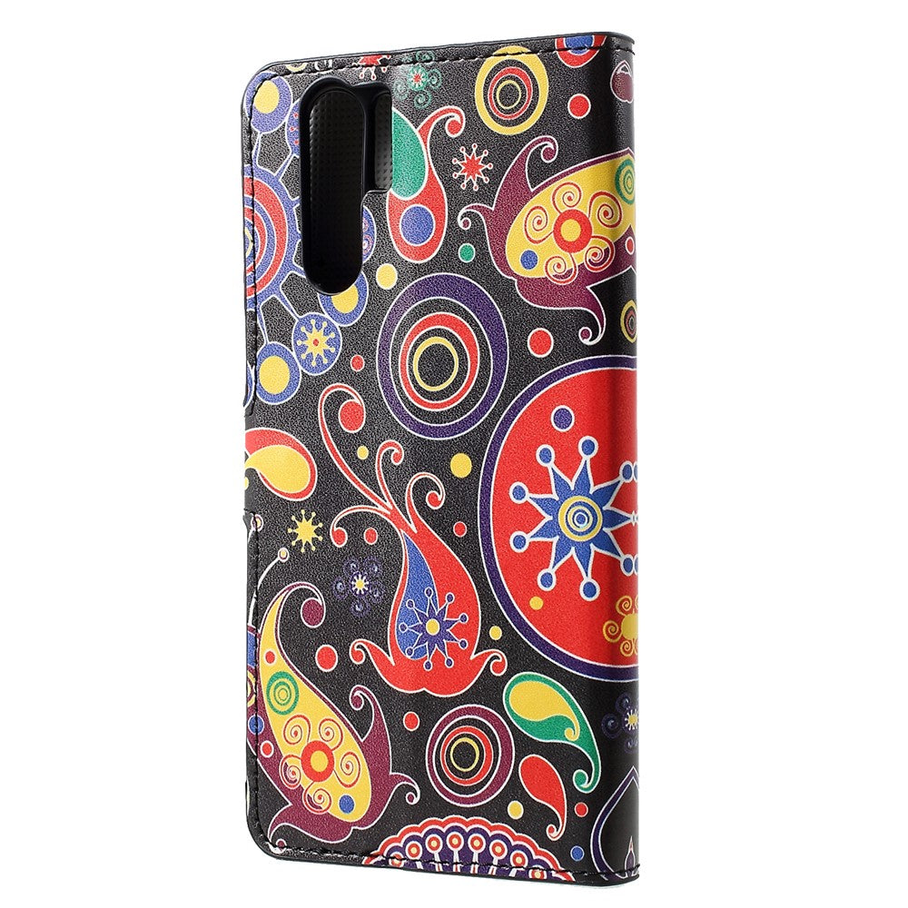 Mönstrat PU-läder plånboksfodral för Huawei P30 Pro