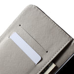 Plånboksfodral i läder med korsmönster och tryck till Huawei P30 Pro
