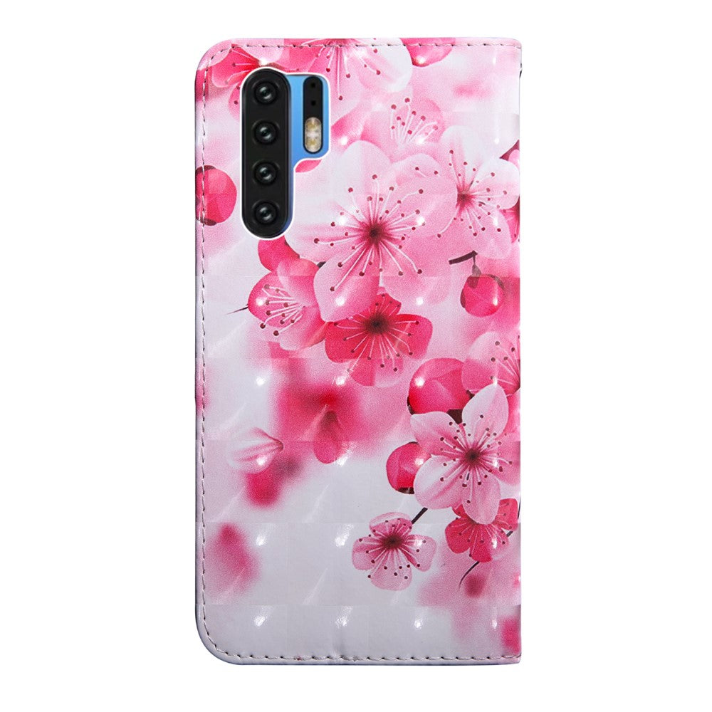 Huawei P30 Pro Mönstertryck Ljuspunktsdekor Skyddande Läderskal