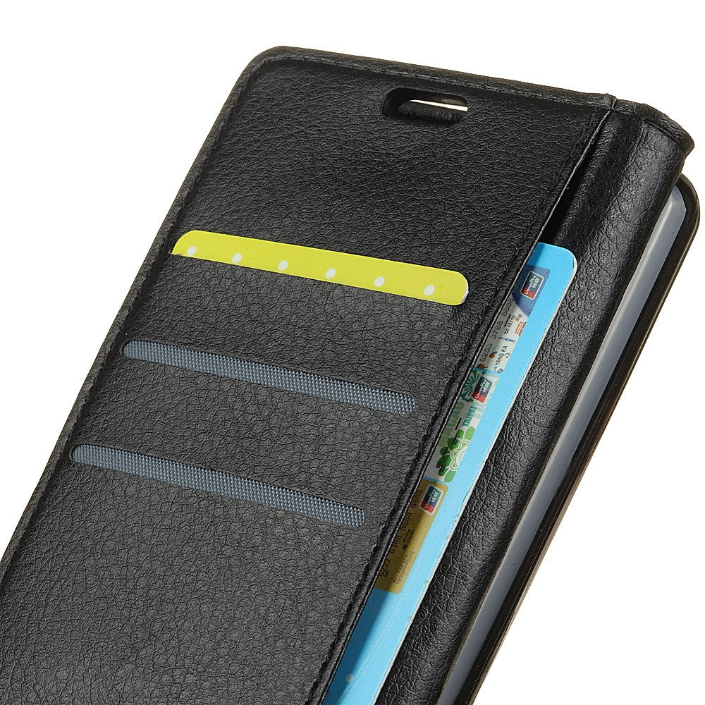 For Huawei P30 Lite Shockproof Phone Bag Covering Litchi Skin Wallet Leather Stand Case