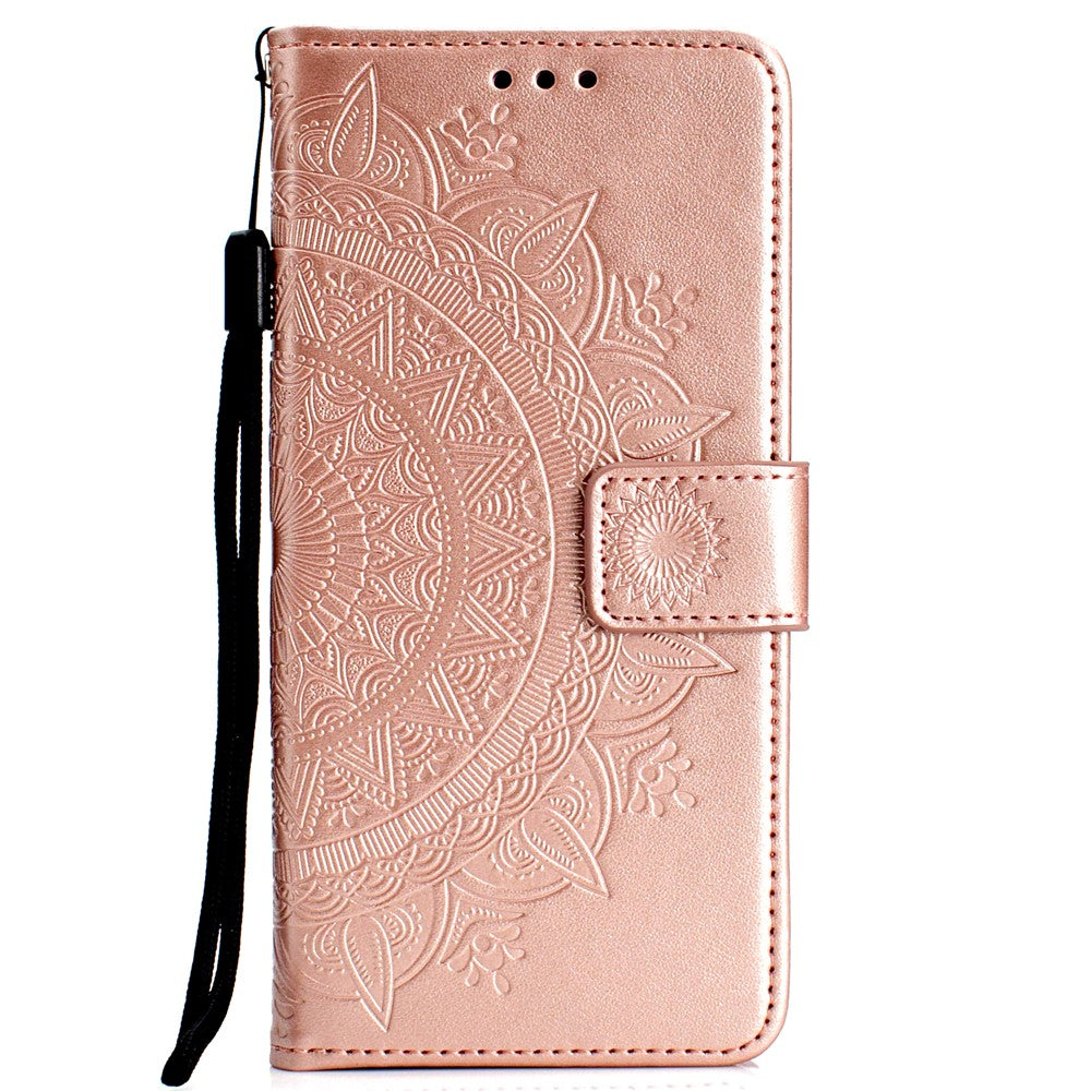 Huawei P30 Mobilskal Mandala Blomma Plånbok PU Läderfodral
