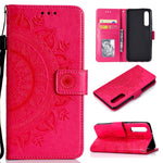 Huawei P30 Mobilskal Mandala Blomma Plånbok PU Läderfodral