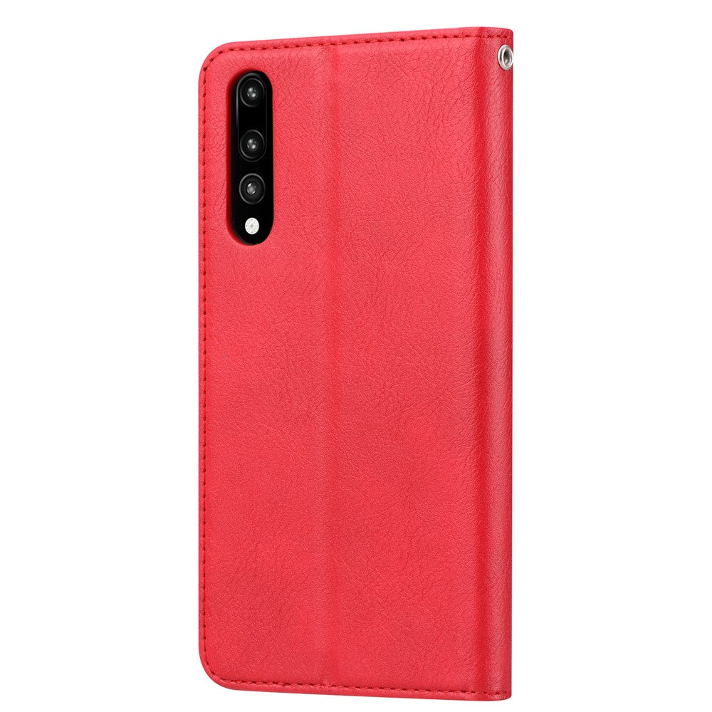 PU-läder självabsorberande stativ plånboksskyddsfodral för Huawei P30