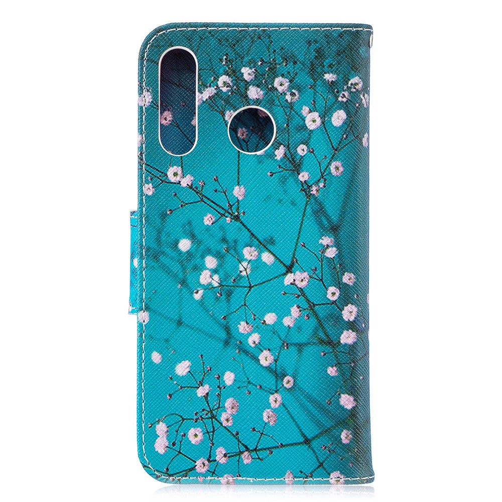 Mönstertryckt läderskal till Huawei P30 Lite/nova 4e/P30 Lite New Edition