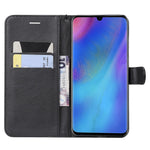Enfärgad plånbok i läder med stativ till mobilmobilen för Huawei P30 Pro