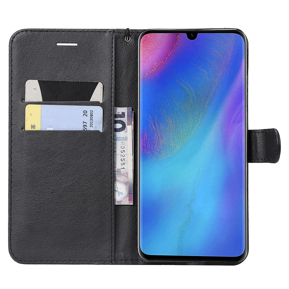 Enfärgad plånbok i läder med stativ till mobilmobilen för Huawei P30 Pro